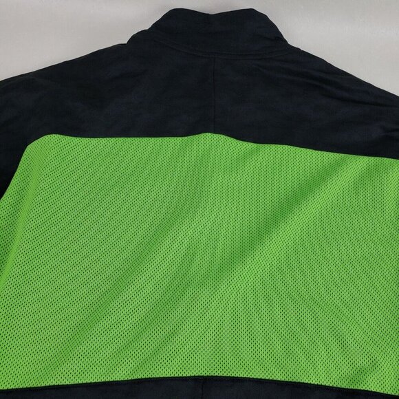 Nike Dri-Fit Wild Run Jacket Mens XL Black Half Zip Graphic Lightweight 90s Top - Picture 6 of 12